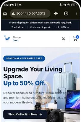 Mobile screen mockup 1