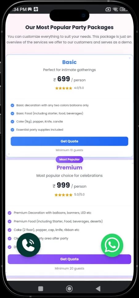 Mobile screen mockup 2