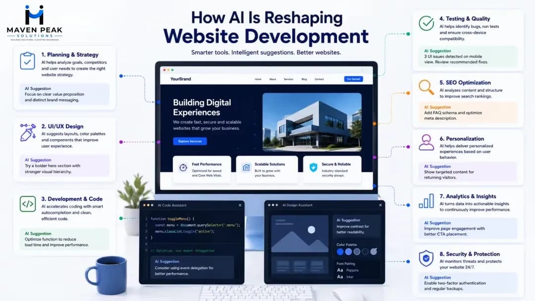 The Impact of AI on Website Development: Benefits, Challenges, and Best Practices