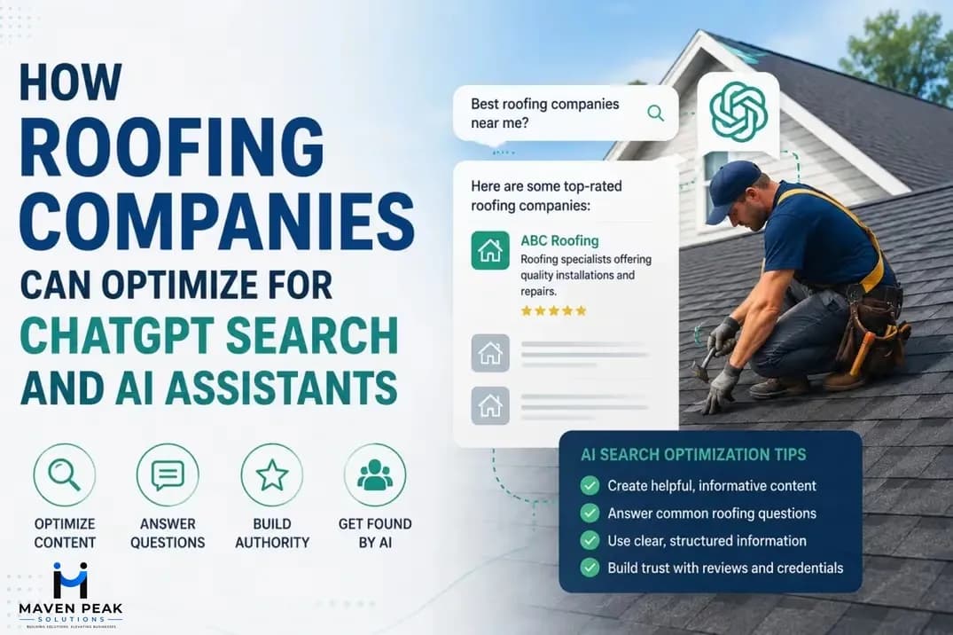 How Roofing Companies Can Optimize for ChatGPT Search and AI Assistants