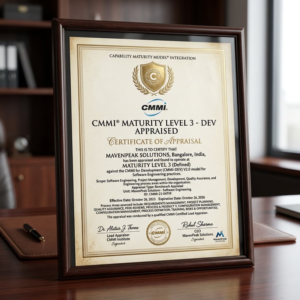 CMMI Maturity Level 3 Certified