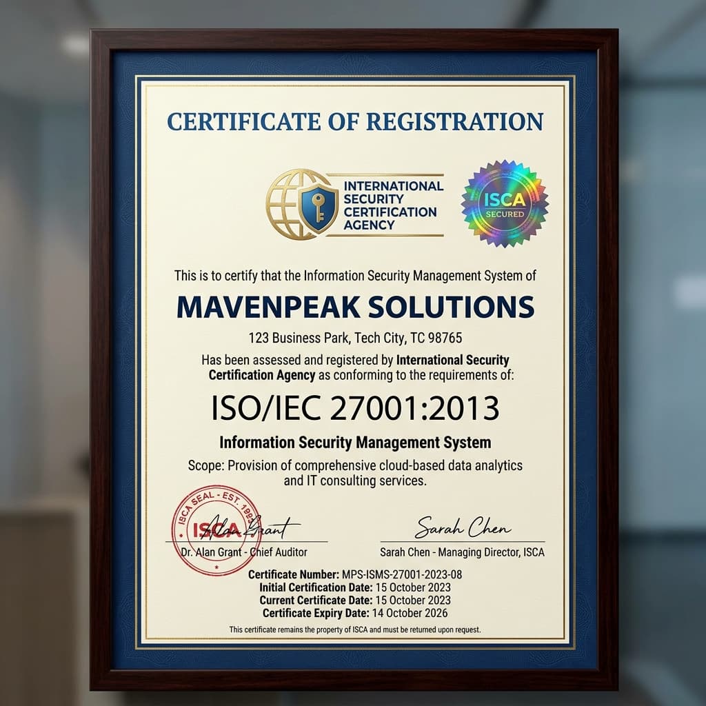 ISO/IEC 27001 Security Certified