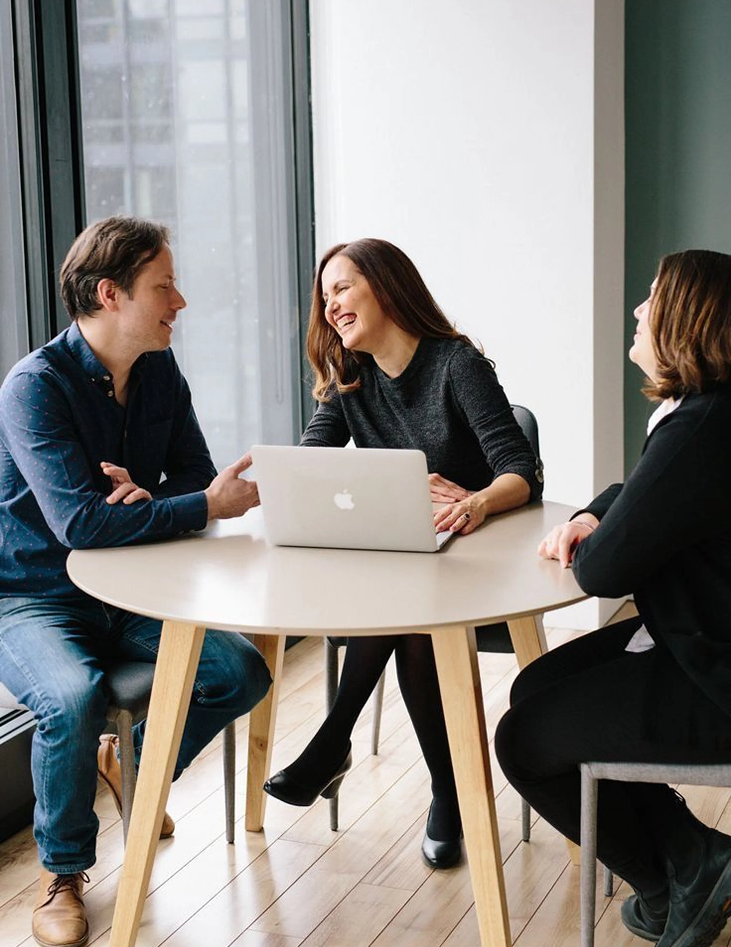 Team working together in an office
